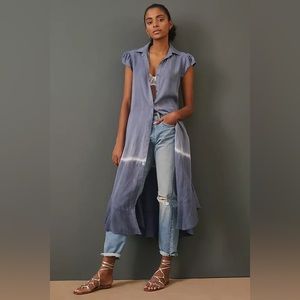 Anthropologie Cloth & Stone Maxi Tunic Buttondown